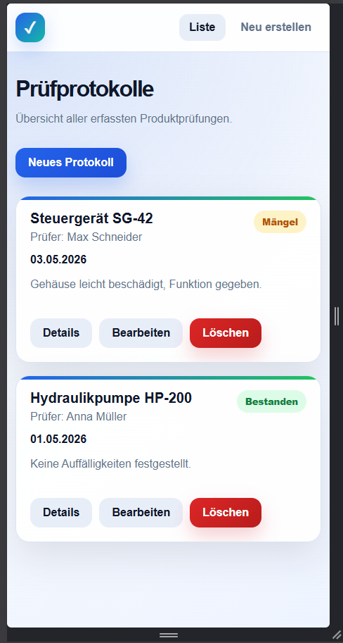 Responsive Smartphone-Ansicht